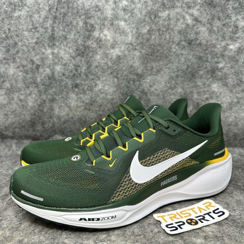 Green Bay Packers Shoes Mens Size 11.5 Nike Zoom Pegasus 41 Running FZ5090-300